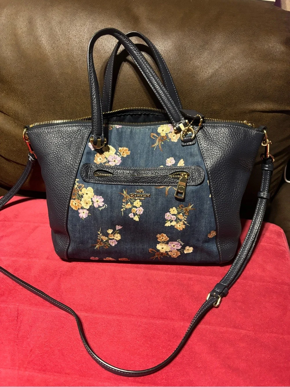 Coach Blue Floral Satche